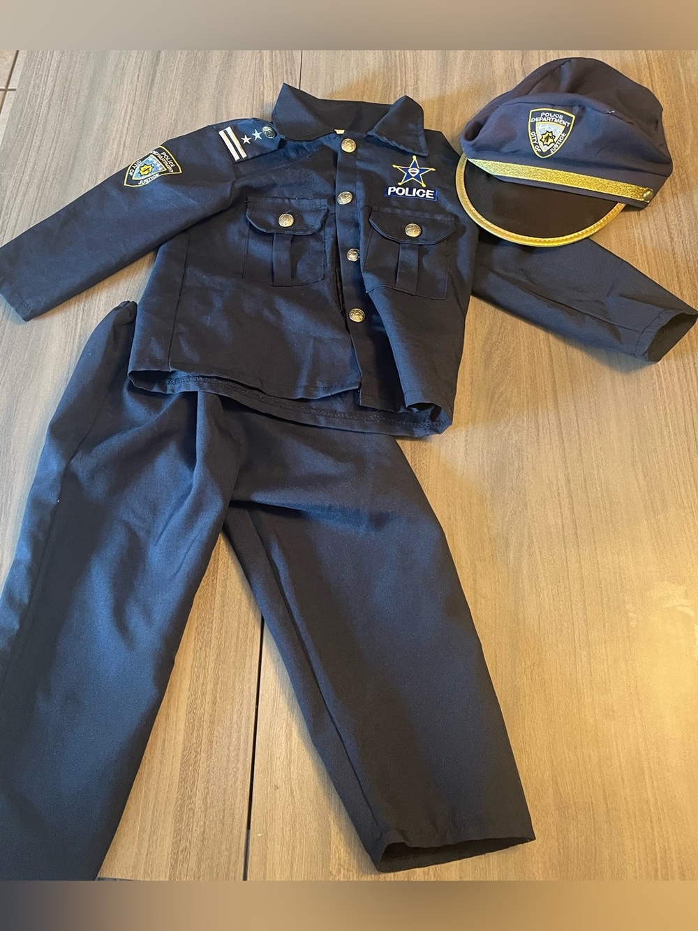 Kids Police Officer Costume Set Size 18M - 2T Halloween Pretend Play